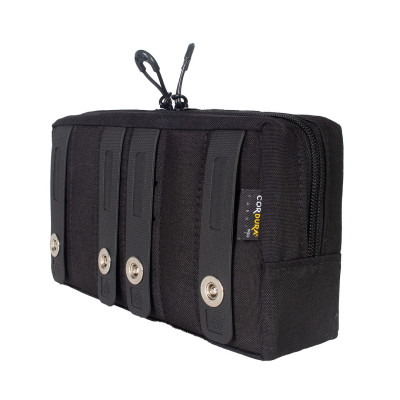 Bolso Modular  Horizontal 2 zip - Preto