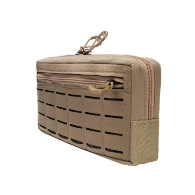 Bolso Modular  Horizontal 2 Zip Laser Cut - Coyote