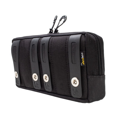 Bolso Modular  Horizontal 2 Zip Laser Cut - Preto