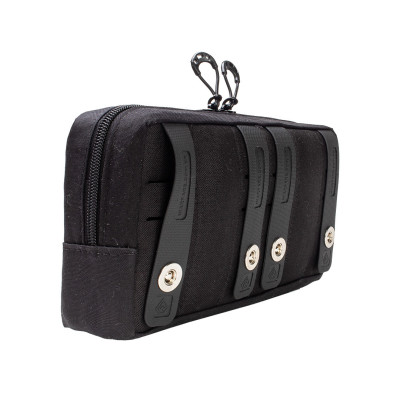 Bolso Modular  Horizontal 2 Zip Laser Cut - Preto