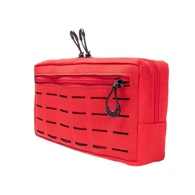 Bolso Modular  Horizontal 2 Zip Laser Cut - Vermelho