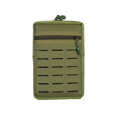 Bolso Modular Vertical 2 Zip Laser Cut - Verde