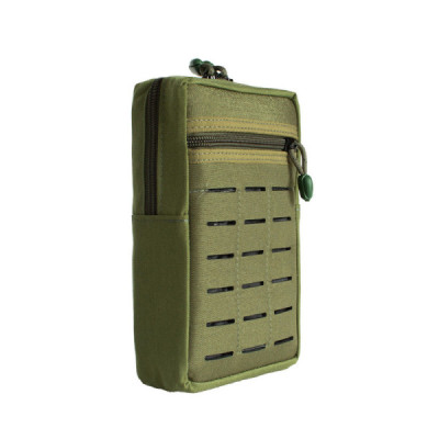 Bolso Modular Vertical 2 Zip Laser Cut - Verde