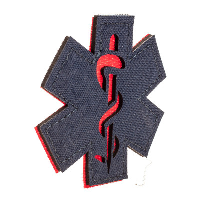 Patch Simbolo Medicina Bastão de Asclépio - Azul